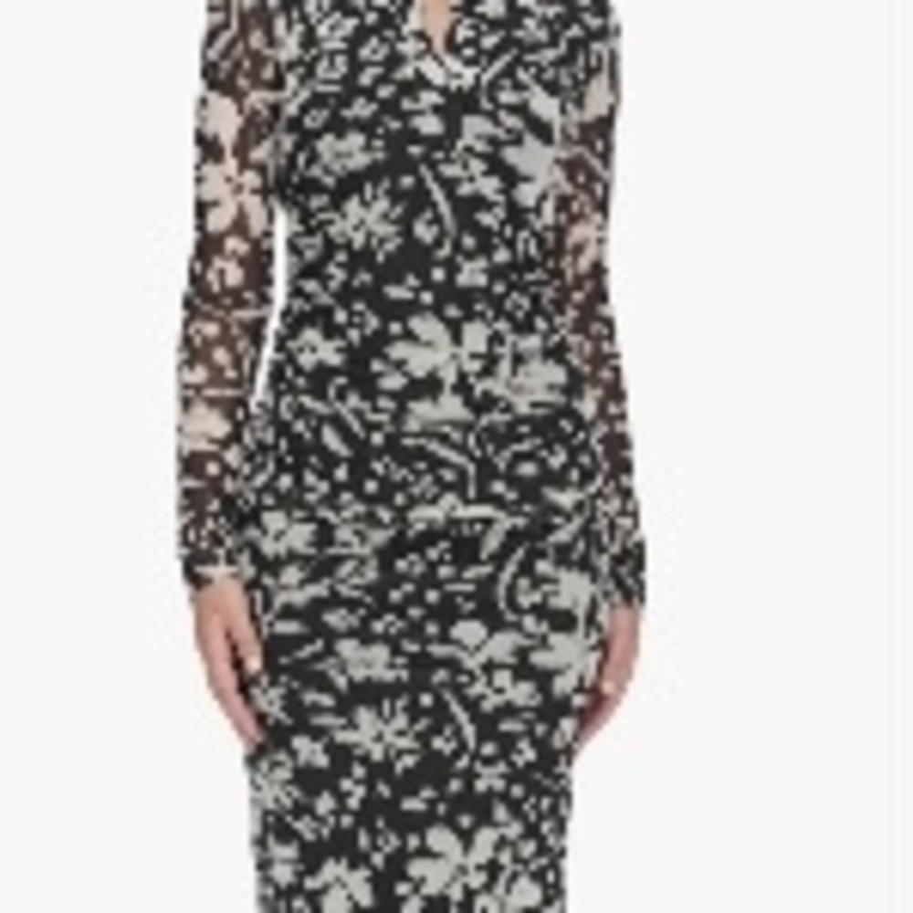 Tommy Hilfiger Black and White Long Sleeve Dress - Picture 4 of 10